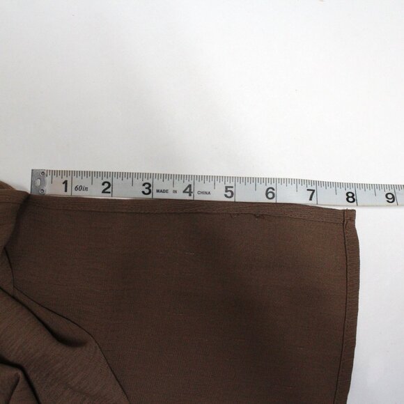 Karen Scott Women's XL Brown Button Down Tunic Top & Decorative Trim - Picture 11 of 11